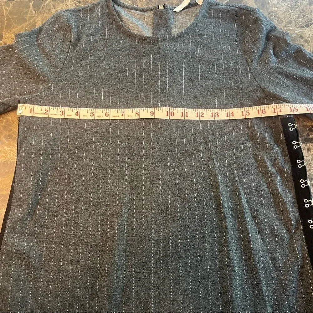 Womens Zara Long Length Gray Sweater Open Sides - Picture 11 of 11